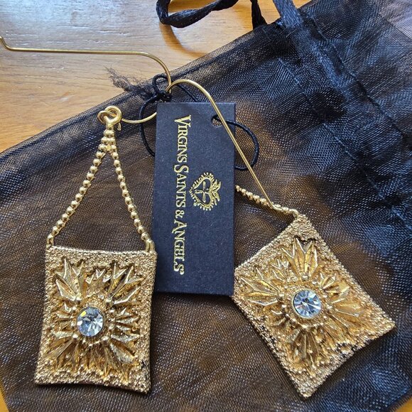 Virgins, Saints and Angels Electra Shield Earrings NWT - Picture 2 of 6